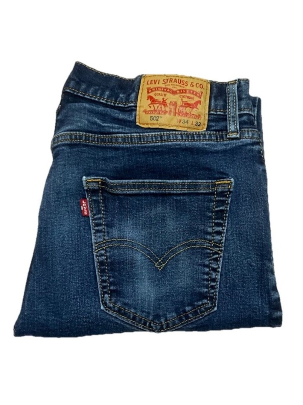 Levi’s 502 Slim Taper Jeans Men’s 34x32 Blue Denim Modern Fit